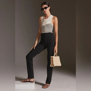 NWT Anthropologie Maeve Black Slim Leggings XS